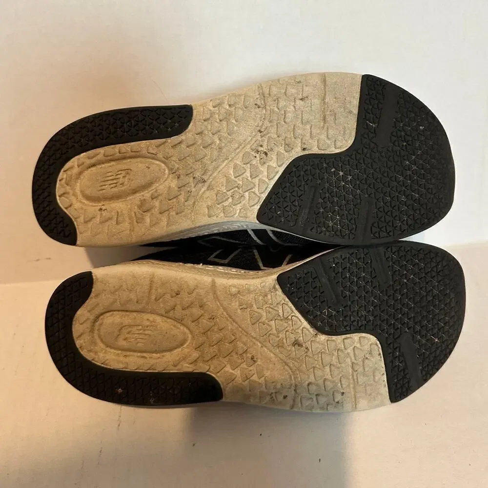 New Balance Kids Size 1 Black Hook and Loop Sneakers Athletic